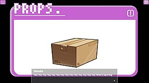 Exposed Busty Delivery Worker Plays with Big Tits and Toys in Anime Game