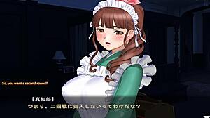 Maid-san plays boin game with hozuki in scene 4 english