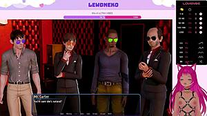 Vtuber Lewdneko Harem Hotel Blowjob Orgasm!