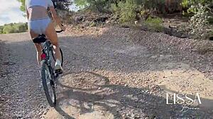 Bike Ride In Forest Ends With Doggystyle Pussy Fuck