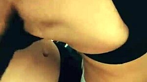 husband films wife getting fucked in kitchen by friend, cumshot inside