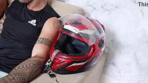 i rode the motorcycle with my friend