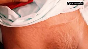 Indian maid gives blowjob then gets fucked. Wife watches the action.