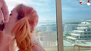 Redhead Girlfriend Gets Rough Doggystyle After Blowjob