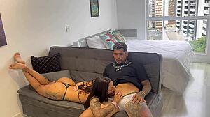 my sister-in-law waited for my wife to leave to cum on my dick.