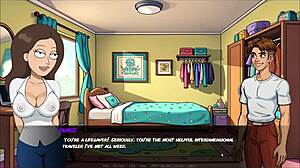 morty's sister says, 'suck my big tits' while giving blowjob