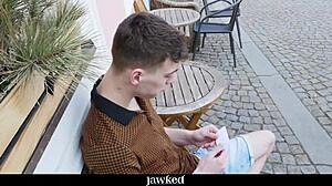 jawked - jock waiter dann grey gets barebacked by twink tom connor, damn hot!