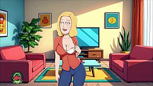 morty's sister says, 'suck my big tits' while giving blowjob