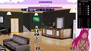 Vtuber Lewdneko Harem Hotel Blowjob Orgasm!