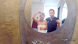 innocent sweetie blows penis in pov, gets tight pussy fucked