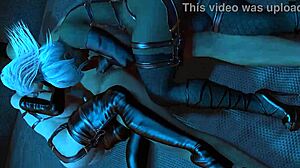 Guy is spooning with two ladyboys for a hot blowjob