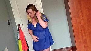 Big girl’s fashion show in different dresses
