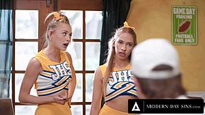 Modern-Day Sins - Teen Cheerleaders Kyler Quinn and Khloe Kapri Swap Coach's Big Cum Load