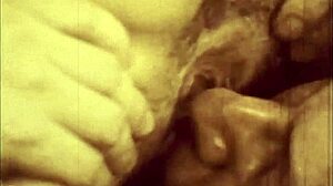 Dive into vintage porn with a hairy milf showcasing her big clit in retro interracial action.