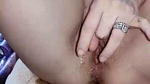 velvet rain edges and squirts with huge toy