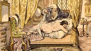 this vintage erotic illustration is so cool