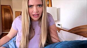 Sharing the bed with big titty roommate angie faith