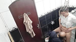 He Paid to Film Lesbian Sucking and Fucking in Bar's Bathroom.