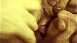 Dive into vintage porn with a hairy milf showcasing her big clit in retro interracial action.