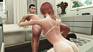 Teen discovers anal isn't painful as her ass takes big dick in 3some