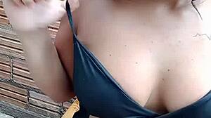 latina amateurs kiss and explore natural tits in solo lesbian hentai sex