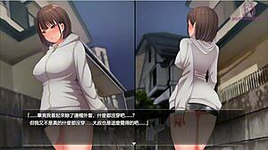 Cartoon game anime hentai night walk two shy girl removes skirt in dark alley