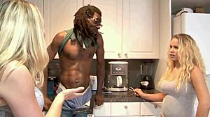 Interracial Cougar Milf Leads Wild Group with Big Black Cock Pounding Action