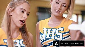 Modern-Day Sins - Teen Cheerleaders Kyler Quinn and Khloe Kapri Swap Coach's Big Cum Load
