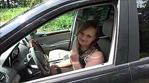 Juicy Pussy Missionary Fuck In Car With Big Cock Outdoor