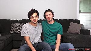 justin dean takes control over derek cline in a rough amateur session.