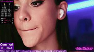 gia baker shows off outfit with feet and toys