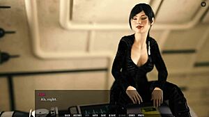 Curvy stepsister in naughty outfit plays game, gets creampied!