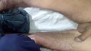 Shaved pussy and big cock masturbation with an Arab sister
