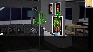 Teen 18+ with big ass plays game leading to sex in 3D anime hentai My New Family 181