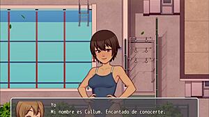 Hentai Game: Fucking In Bathroom And Spying At Pool