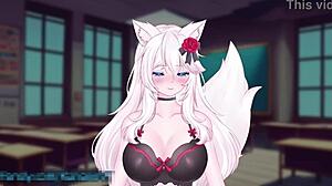 Squirting anal sex in public with 3D cartoon kittens