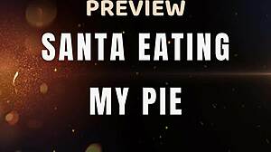 preview of santa licking my shaved pussy with big cock and creampie 😏