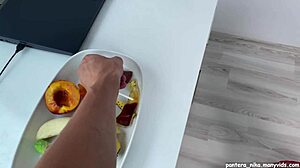 Skinny Brunette Step Sister Sucks Cock After Tasting Sweets in Homemade Hentai