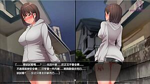 Cartoon game anime hentai night walk two shy girl removes skirt in dark alley