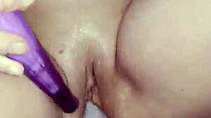 velvet rain edges and squirts with huge toy