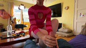 a dirty christmas with mother in law anal fucking in pantyhose