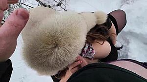 creampie for big ass girl outdoors with taxi driver in deep woods.