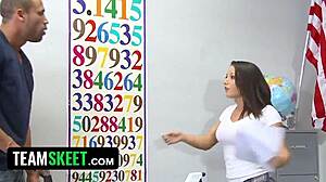 teen in uniform gets cum in mouth while banging hard 😜