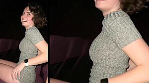 Can you believe this risky cinema quickie with a gorgeous couple?