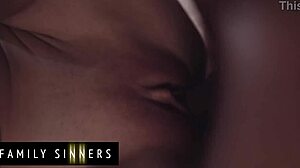 Family Sinners—Step Dad Betrays Wife with Petite Step Daughter, Riding Her Hard Doggystyle and Cumming on Her Ass