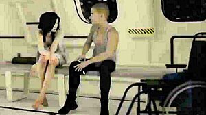 Curvy stepsister in naughty outfit plays game, gets creampied!