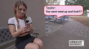 Deeply face jizzed taylor sands gets pussy packing 😏