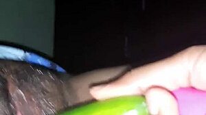 Sexy Indian Wife Teases With Oiled Pussy And Naughty Cucumber Play