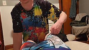 Bestfriend craved my dick, sucked his, and I cummed in his mouth during our anal session.