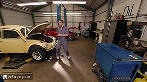 I, gay twink mechanic, gave hot blowjob, fucked anal, bent over doggystyle, riding bareback, cum in mouth before boss coming.